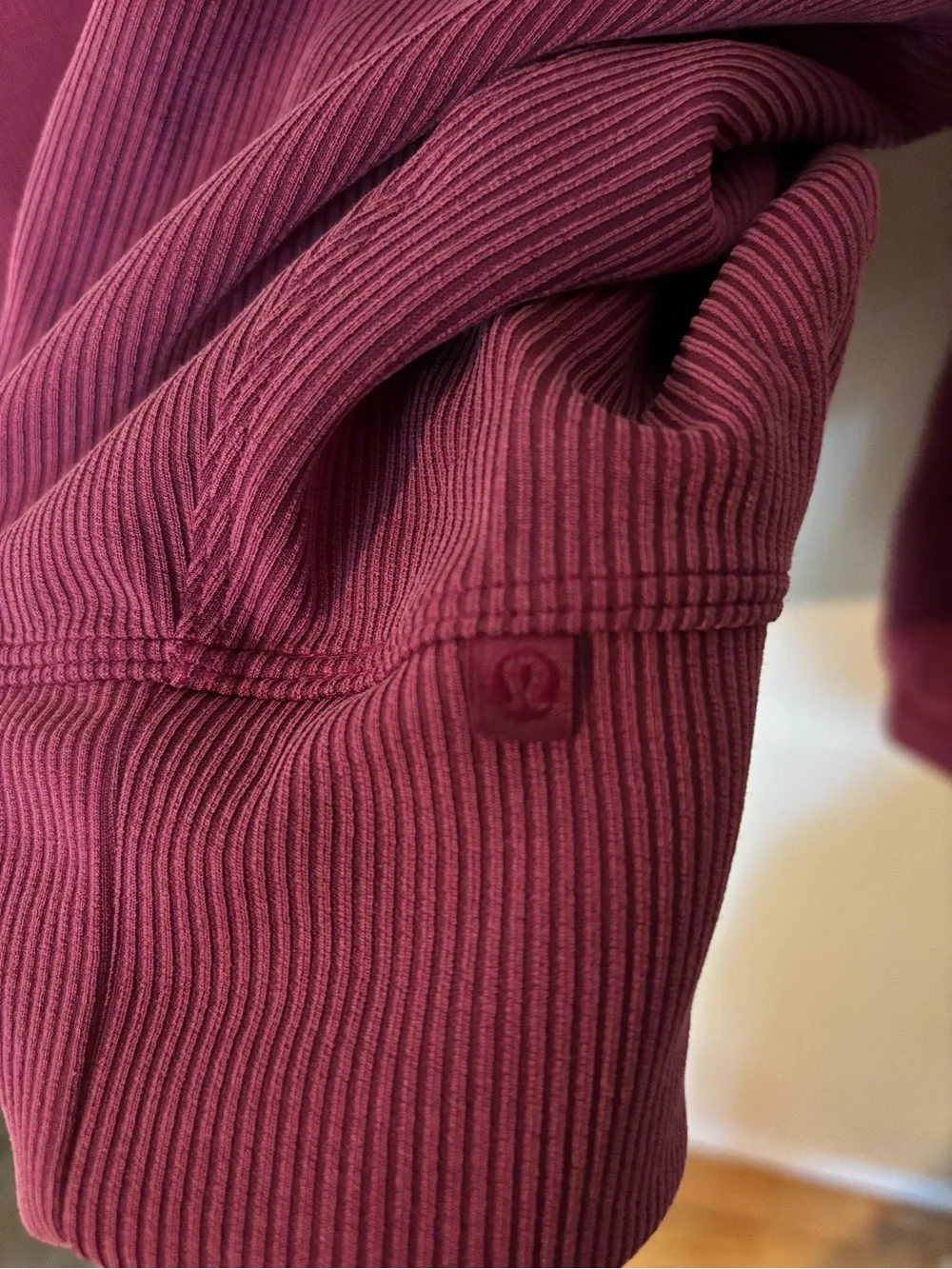 lululemon athletica Ribbed Crewneck Sweatshirt - Berry